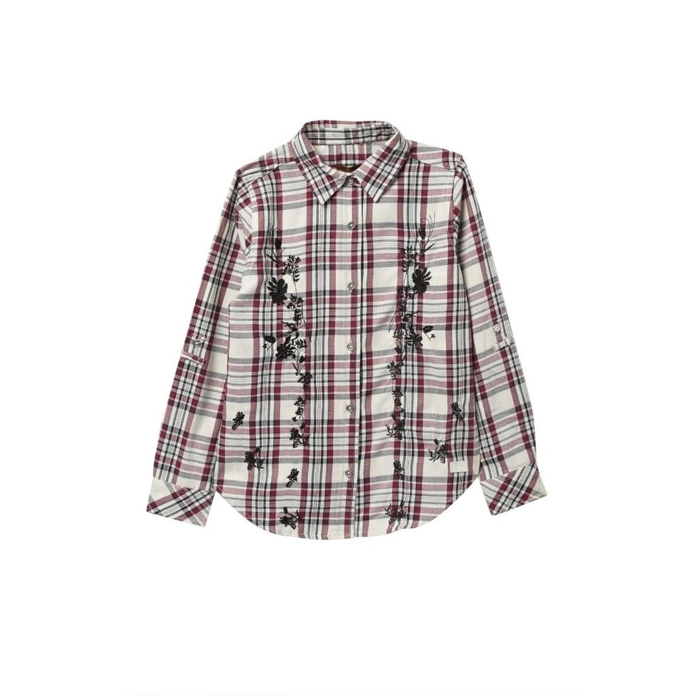 7 FOR ALL MANKIND Kids' Plaid Long Sleeve Shirt NEW